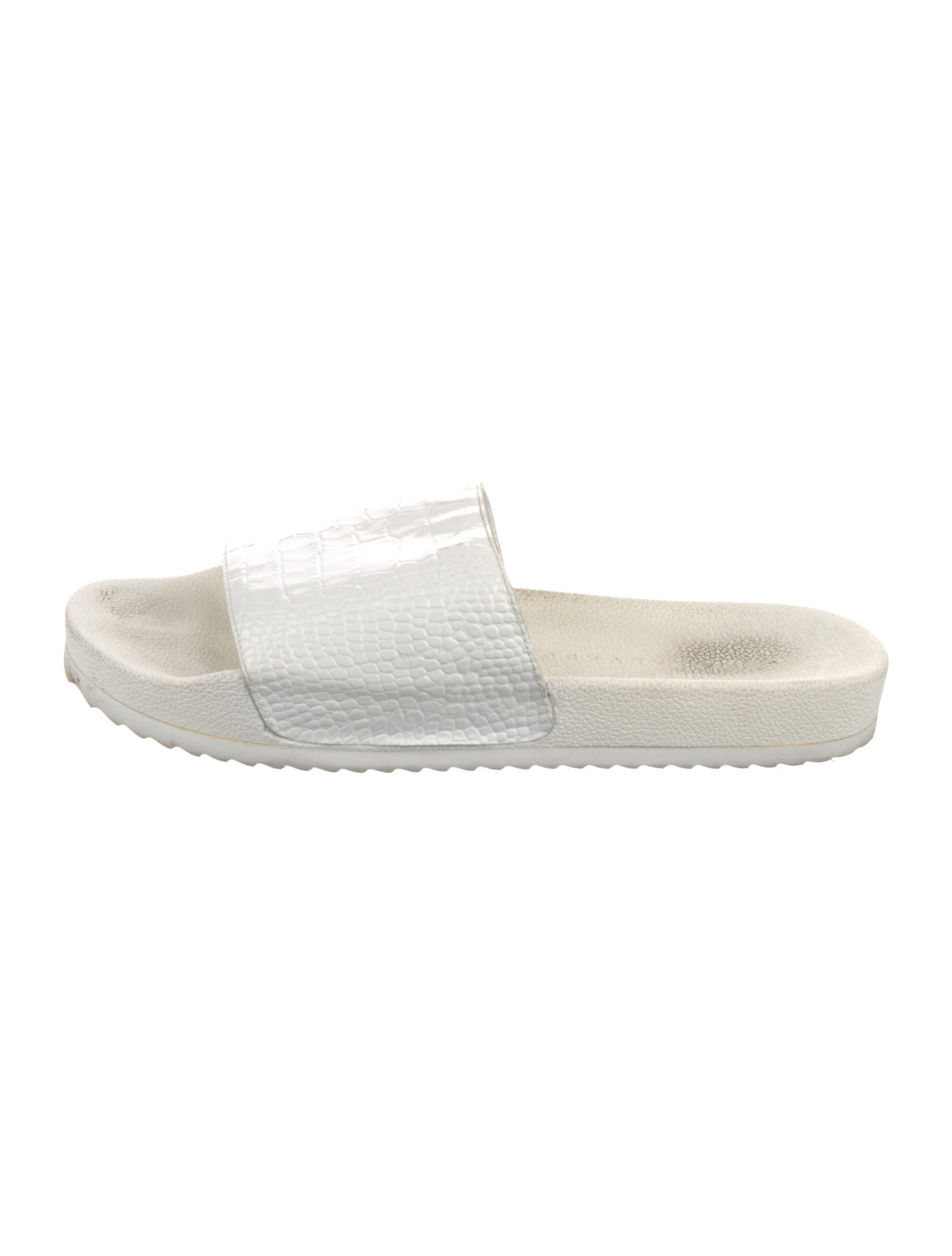 Freda Salvador Embossed Leather Slides