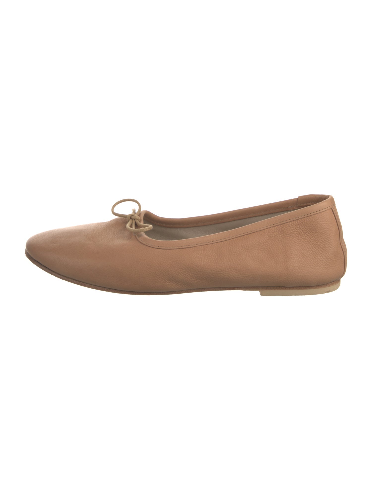 Freda Salvador Leather Bow Accents Ballet Flats