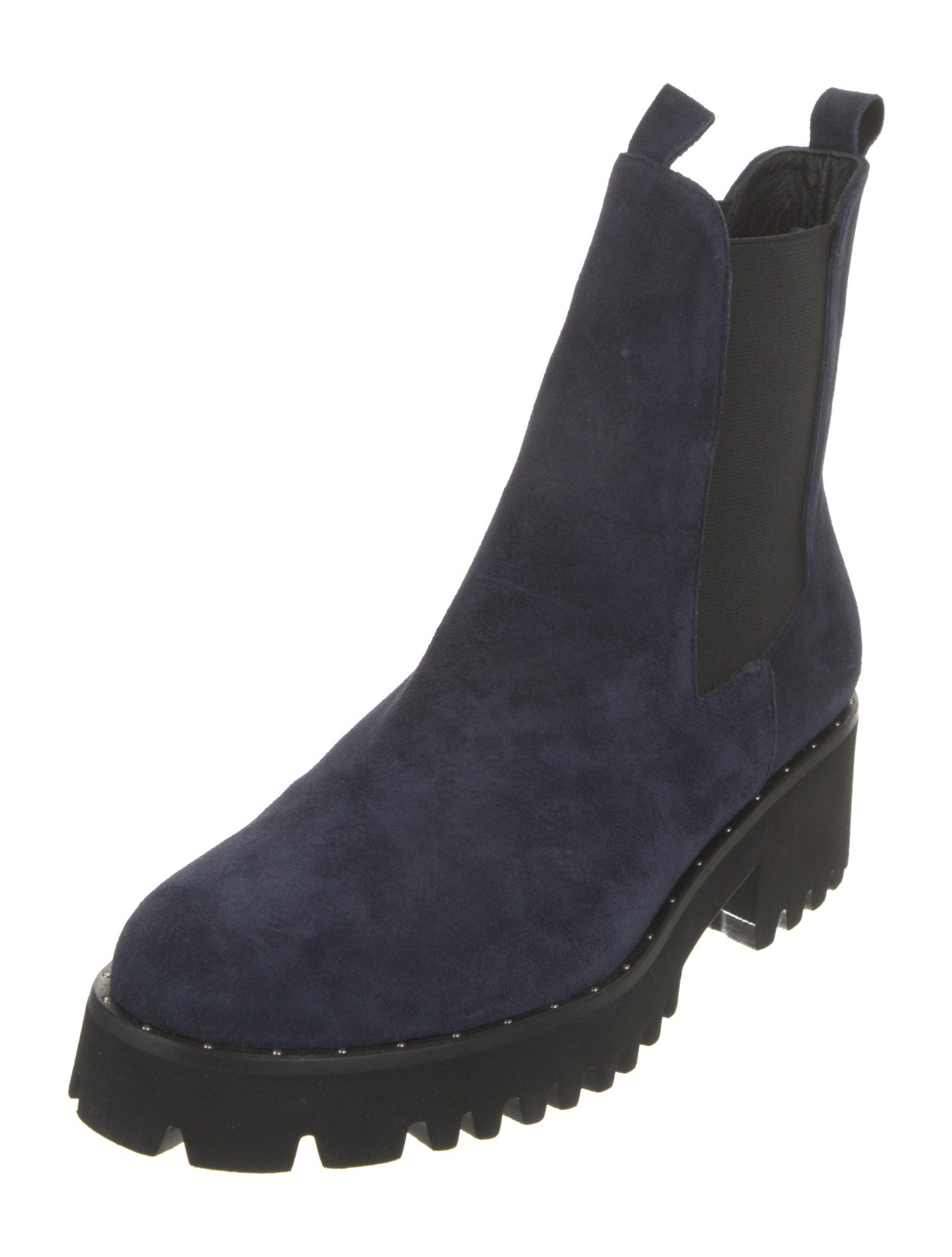 Freda Salvador Suede Studded Accents Chelsea Boots