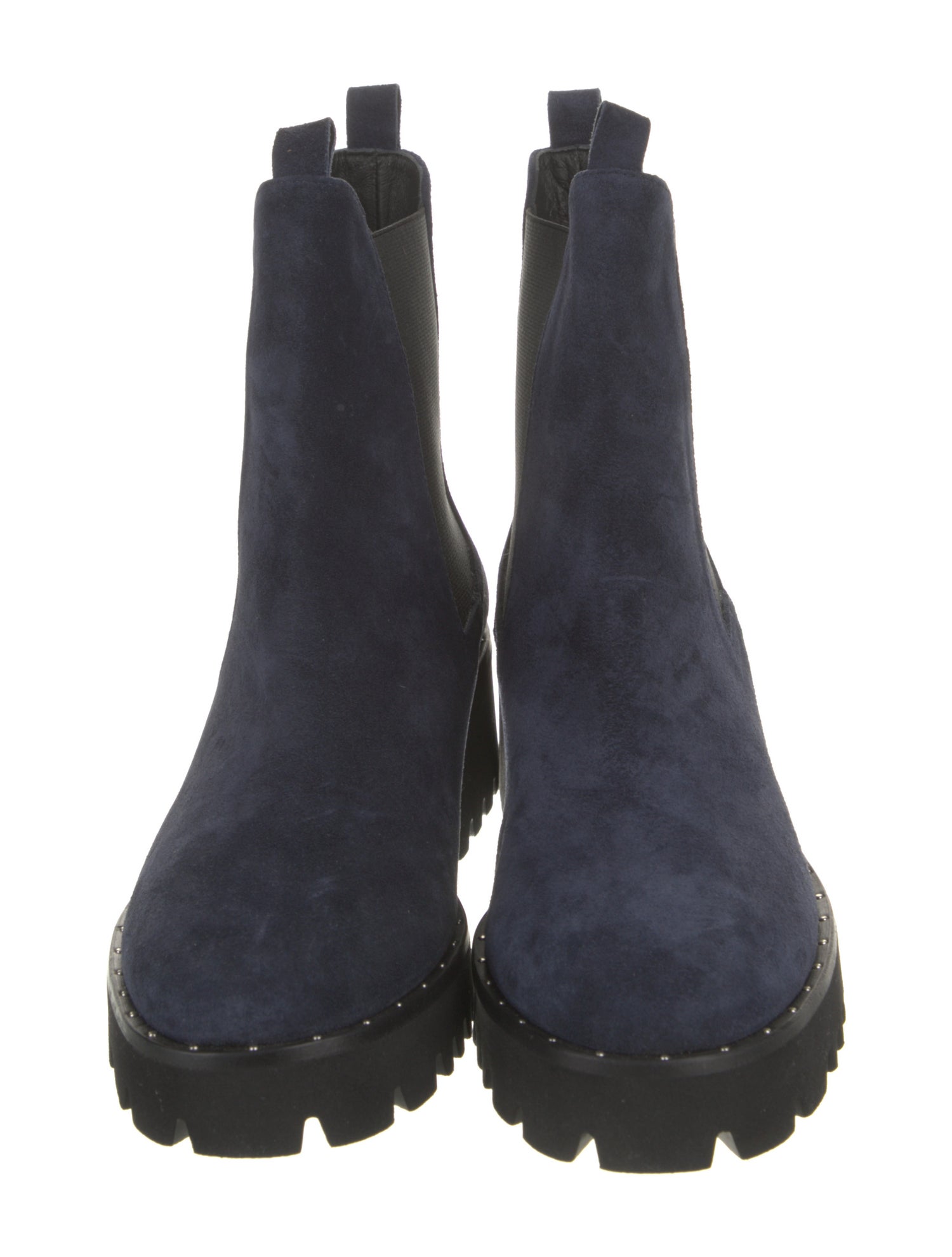 Freda Salvador Suede Studded Accents Chelsea Boots