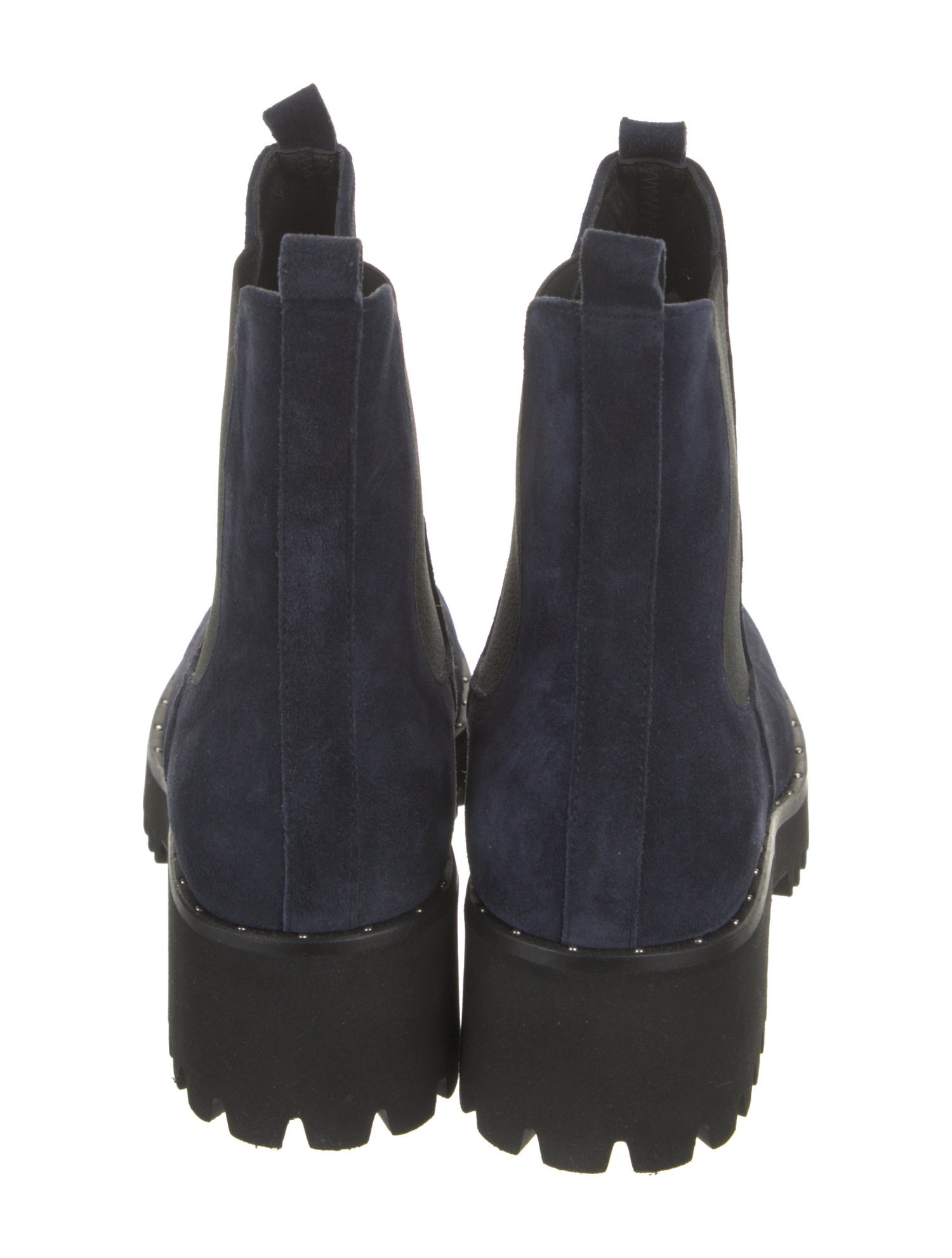Freda Salvador Suede Studded Accents Chelsea Boots