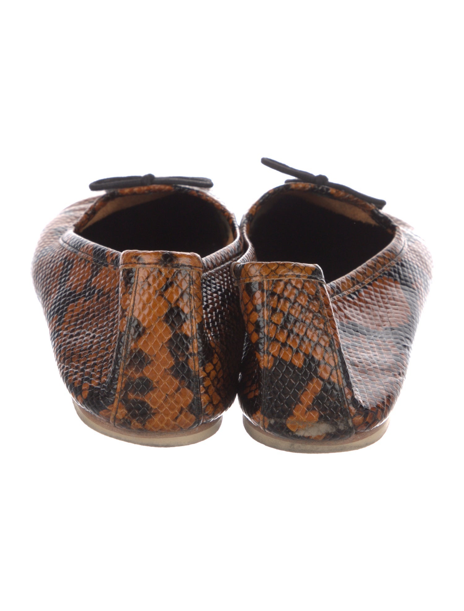 Freda Salvador Embossed Leather Animal Print Ballet Flats