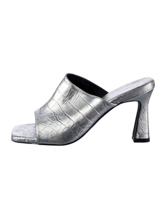 Freda Salvador Embossed Leather Mules
