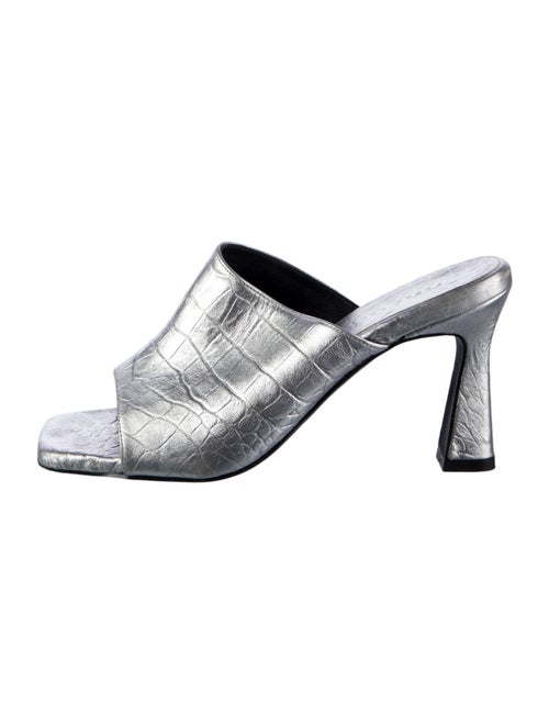 Freda Salvador Embossed Leather Mules