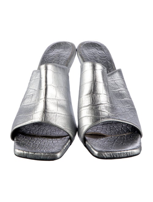 Freda Salvador Embossed Leather Mules