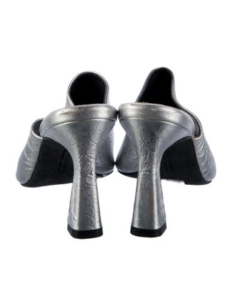 Freda Salvador Embossed Leather Mules