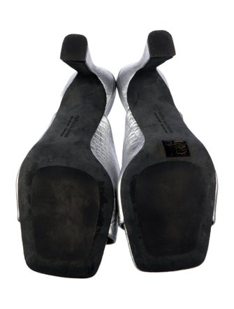 Freda Salvador Embossed Leather Mules