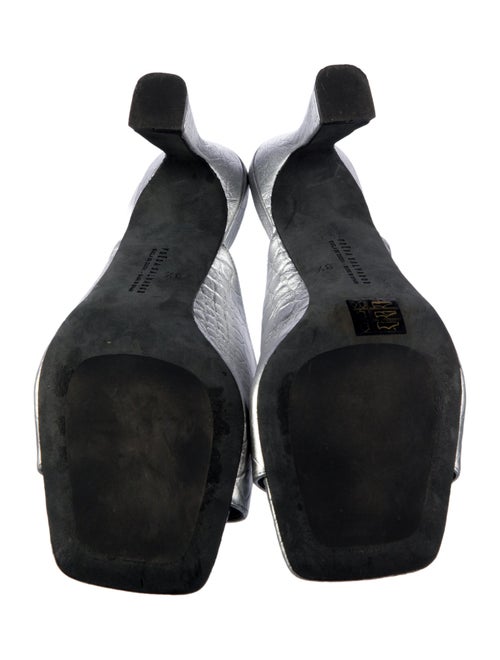 Freda Salvador Embossed Leather Mules