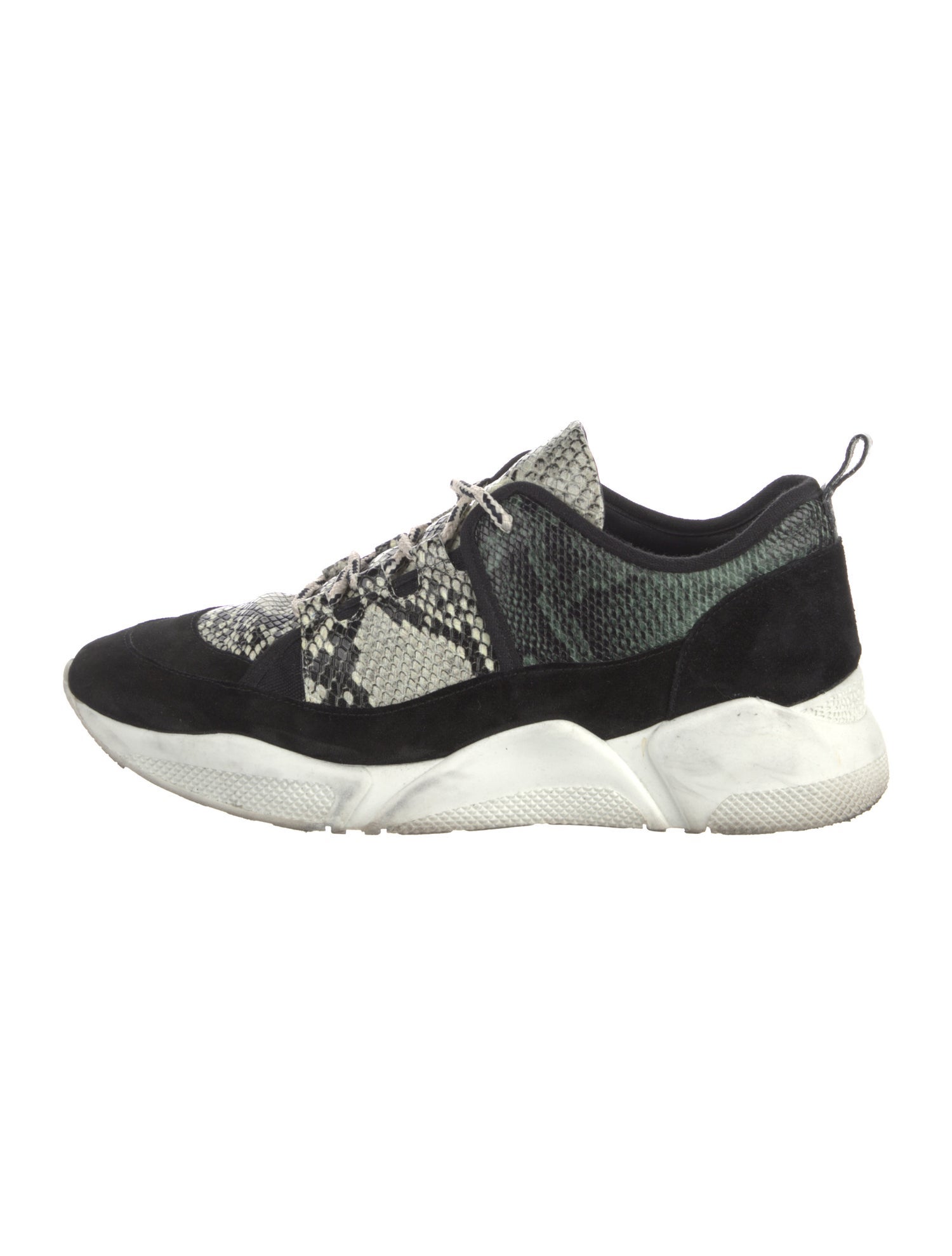 Freda Salvador Embossed Leather Animal Print Sneakers
