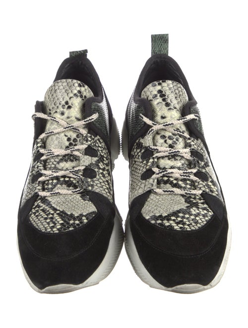 Freda Salvador Embossed Leather Animal Print Sneakers