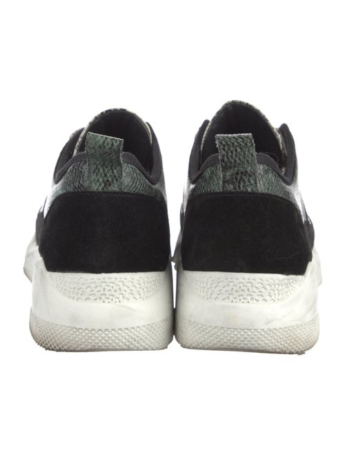 Freda Salvador Embossed Leather Animal Print Sneakers