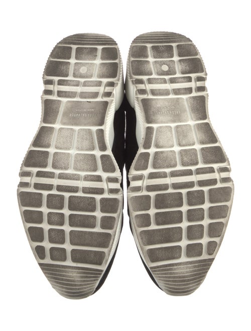 Freda Salvador Embossed Leather Animal Print Sneakers