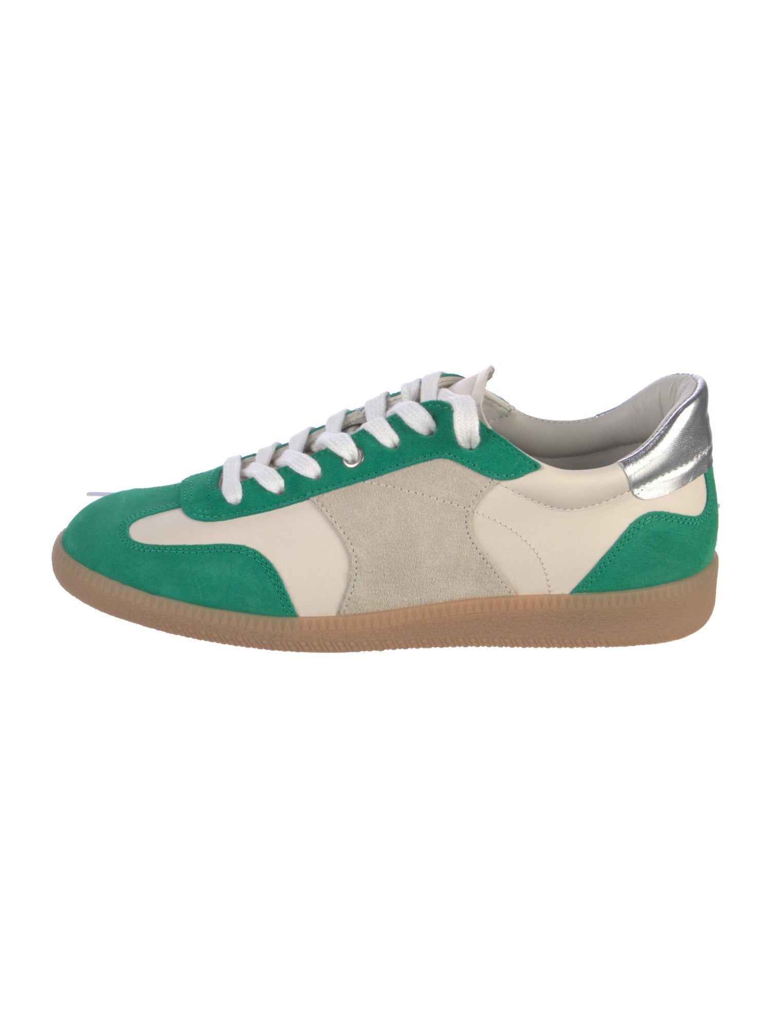 Freda Salvador Suede Colorblock Pattern Sneakers
