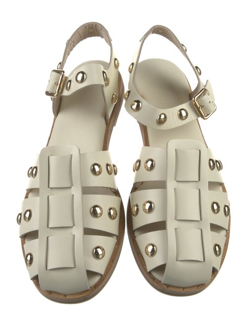 Freda Salvador Leather Studded Accents Gladiator Sandals