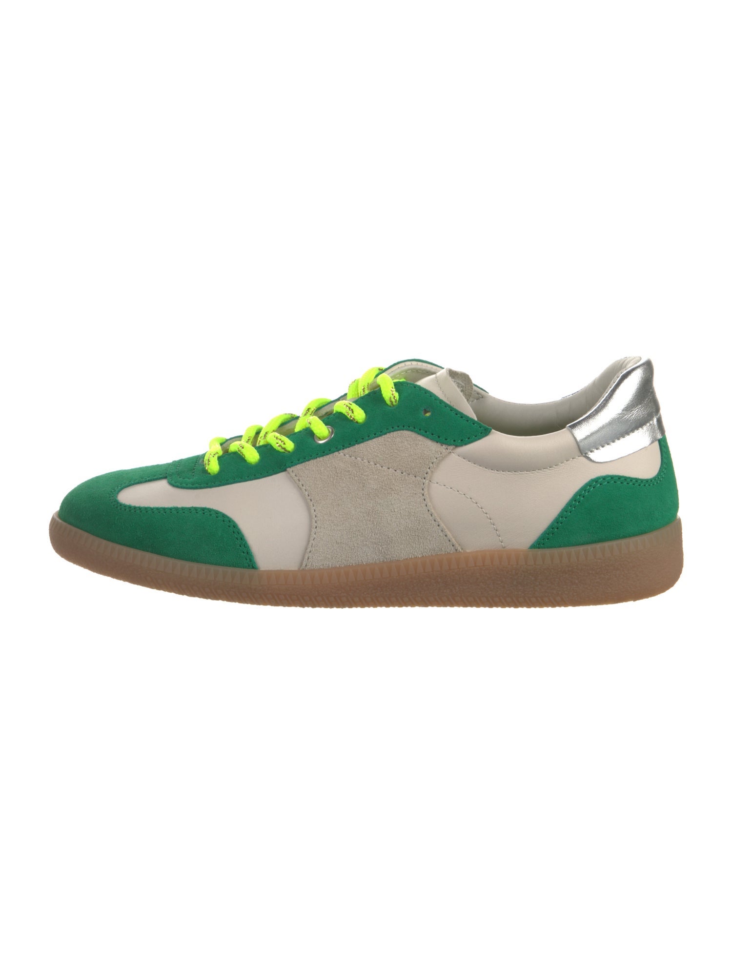 Freda Salvador Suede Colorblock Pattern Sneakers
