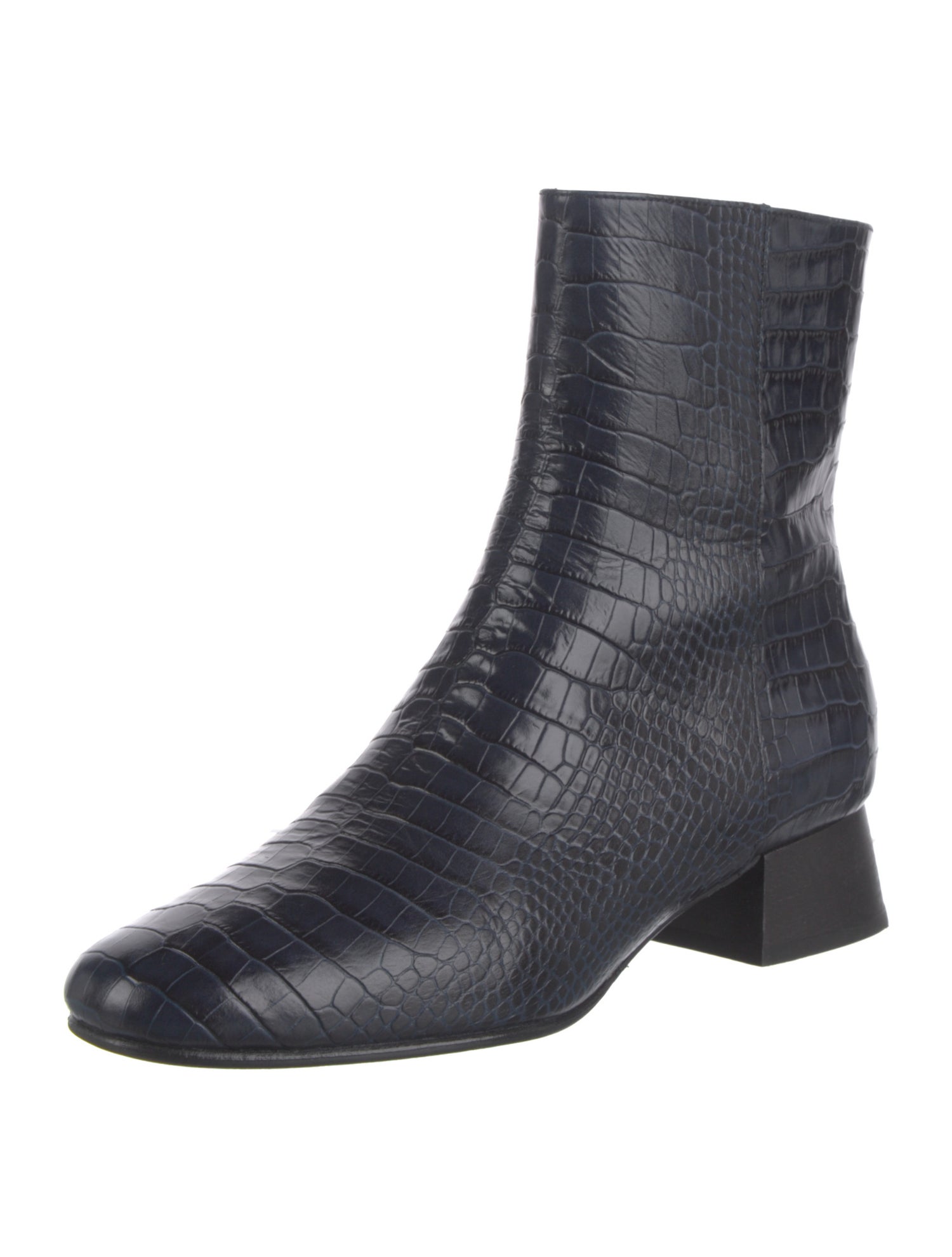 Freda Salvador Embossed Leather Animal Print Chelsea Boots