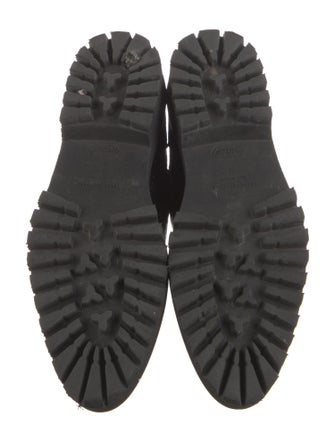 Freda Salvador Embossed Leather Animal Print Combat Boots