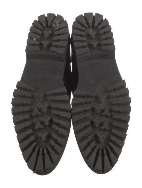 Freda Salvador Embossed Leather Animal Print Combat Boots