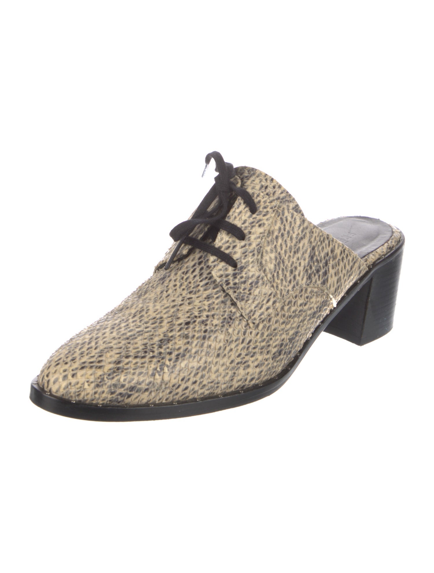 Freda Salvador Snakeskin Printed Mules