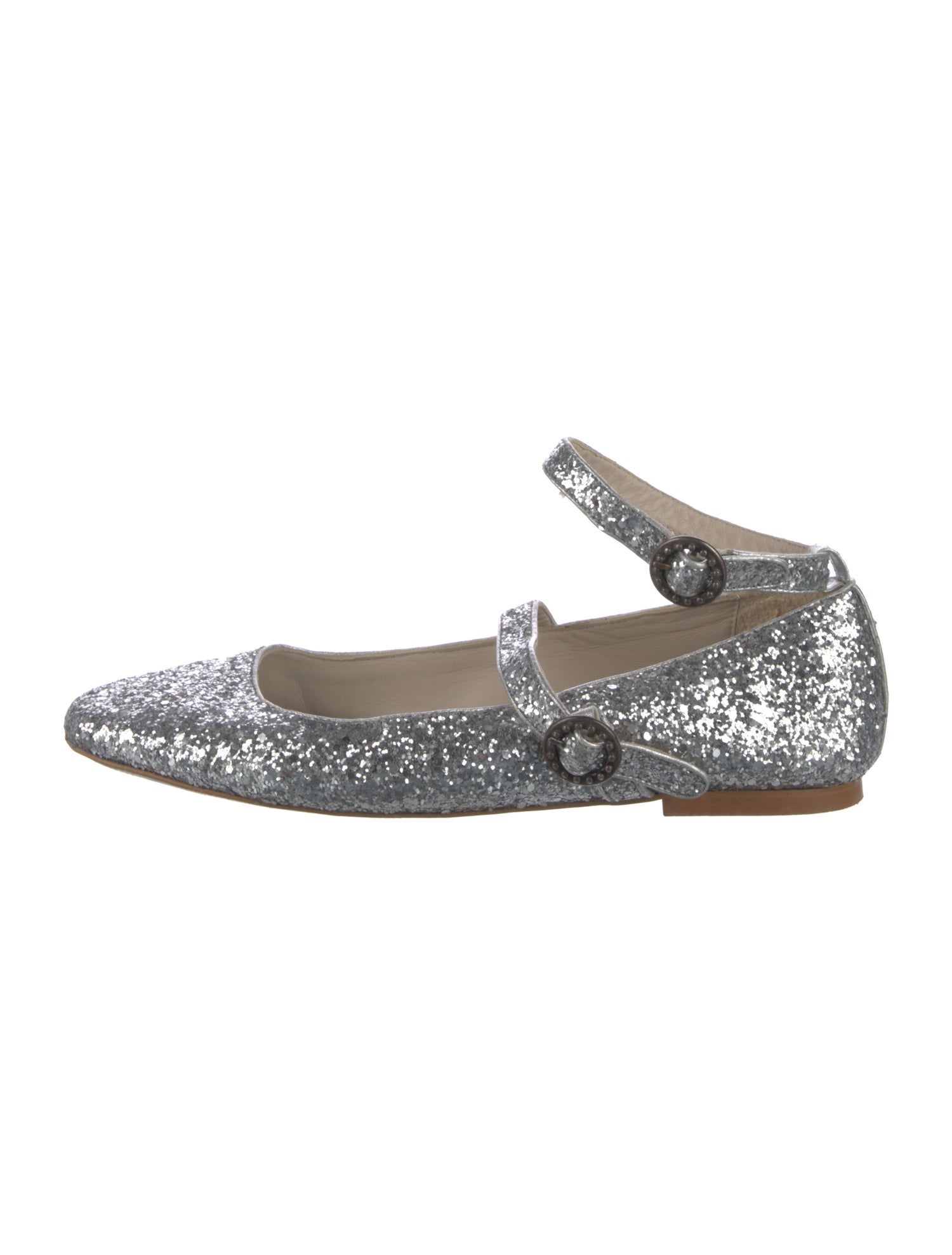 Freda Salvador Glitter Animal Print Mary Jane Flats
