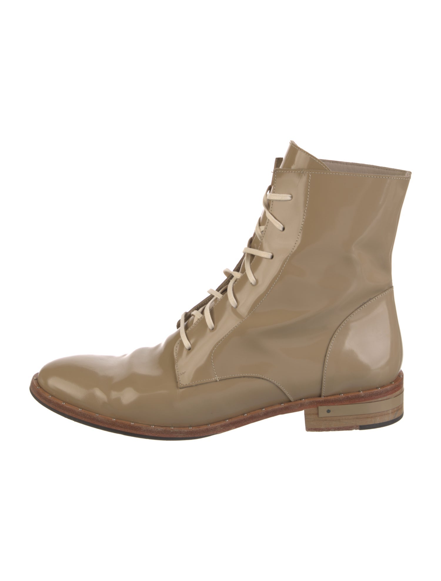 Freda Salvador Patent Leather Combat Boots