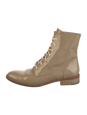 Freda Salvador Patent Leather Combat Boots