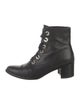 Freda Salvador Leather Studded Accents Combat Boots