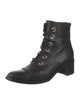 Freda Salvador Leather Studded Accents Combat Boots