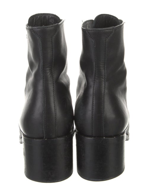 Freda Salvador Leather Studded Accents Combat Boots