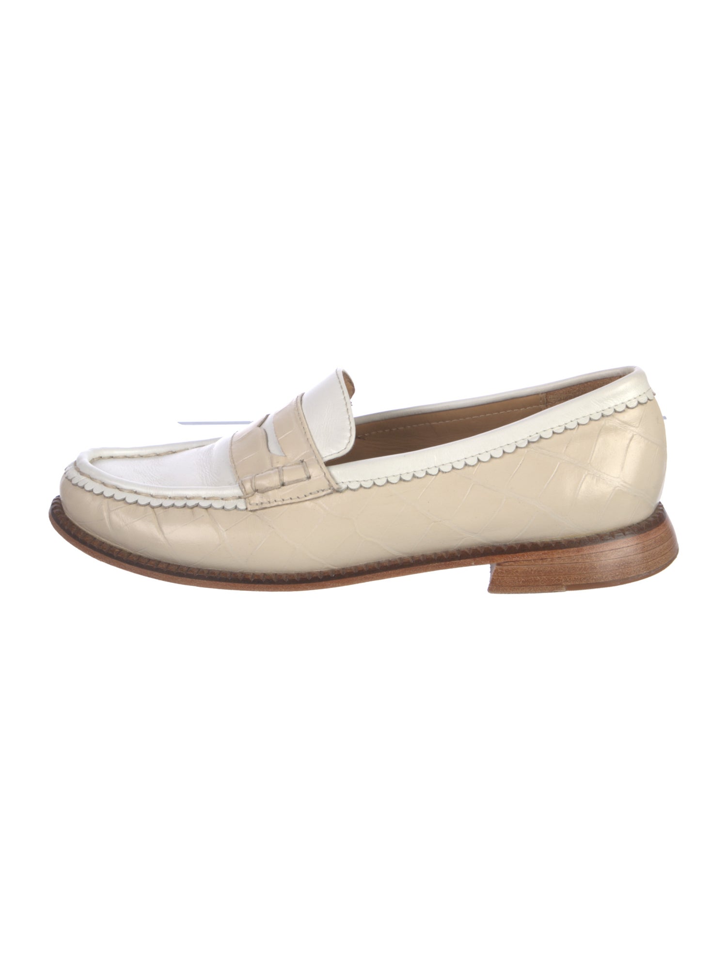 Freda Salvador Embossed Leather Loafers