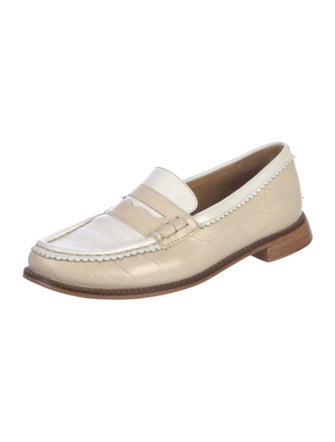 Freda Salvador Embossed Leather Loafers
