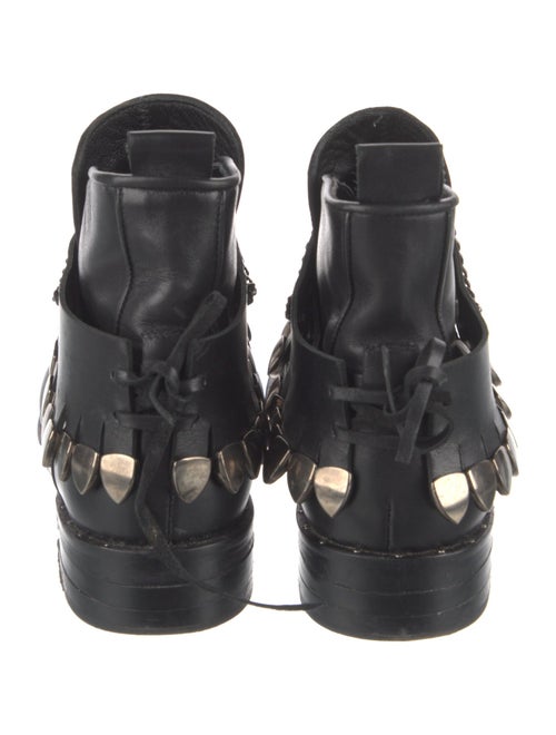 Freda Salvador Leather Chain-Link Accents Chelsea Boots