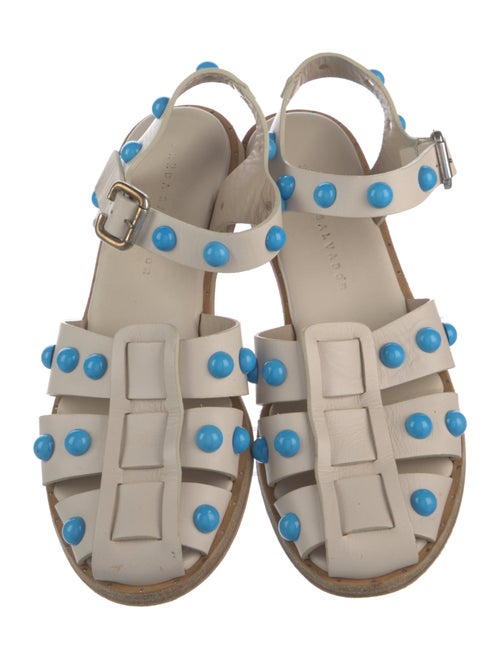 Freda Salvador Leather Printed Slingback Flats