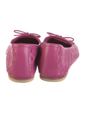 Freda Salvador Leather Bow Accents Ballet Flats