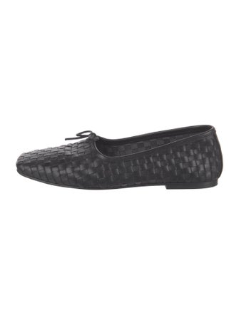 Freda Salvador Leather Bow Accents Ballet Flats