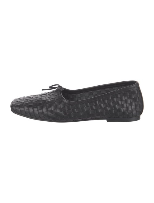 Freda Salvador Leather Bow Accents Ballet Flats