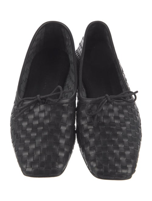 Freda Salvador Leather Bow Accents Ballet Flats