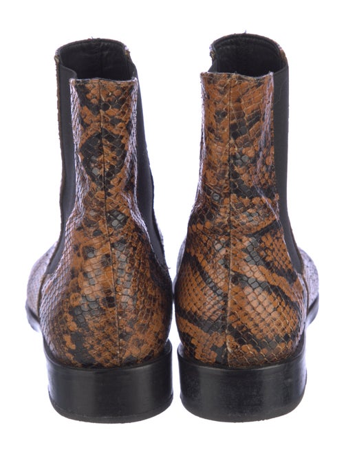 Freda Salvador Snakeskin Animal Print Chelsea Boots