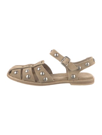 Freda Salvador Suede Studded Accents Gladiator Sandals