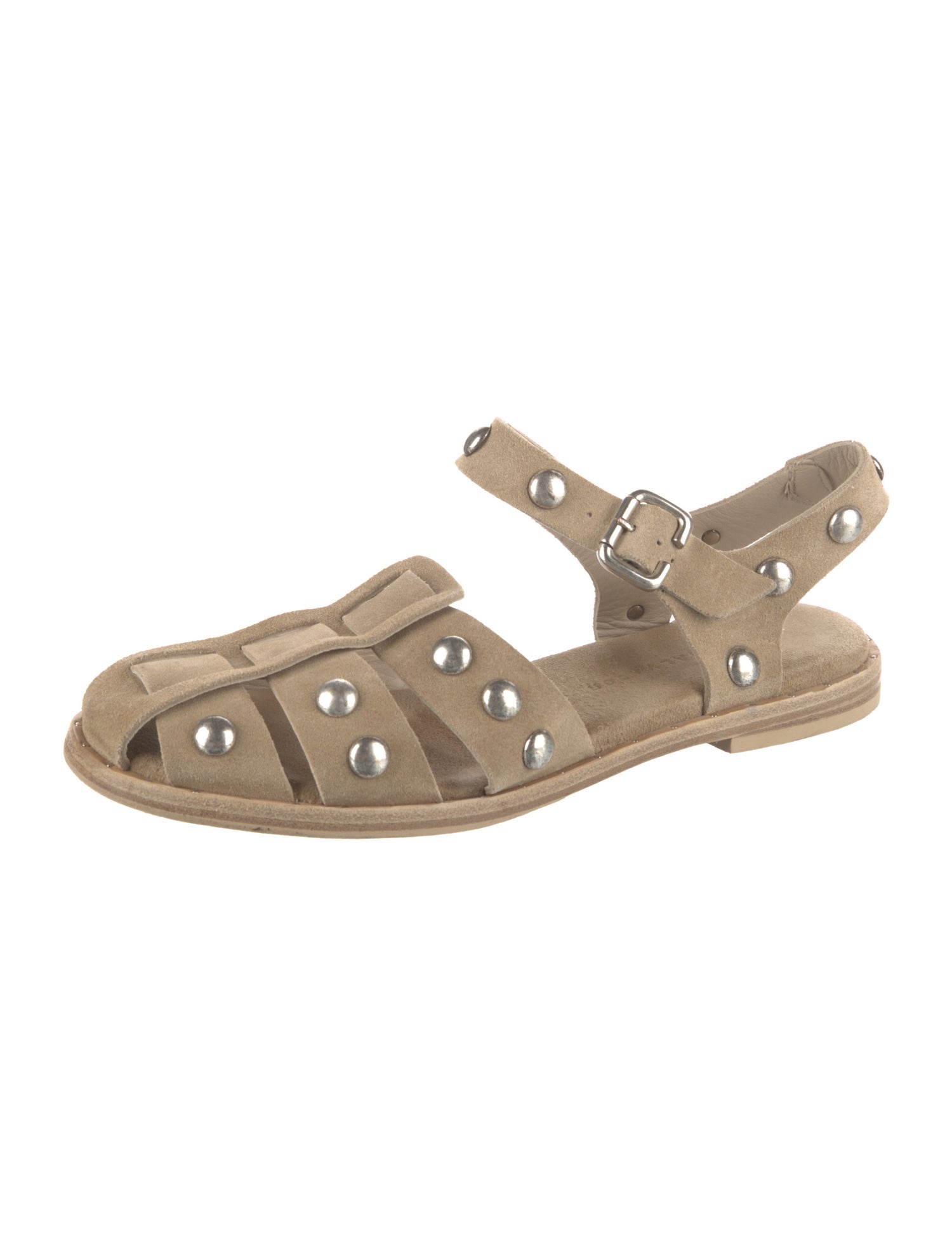 Freda Salvador Suede Studded Accents Gladiator Sandals