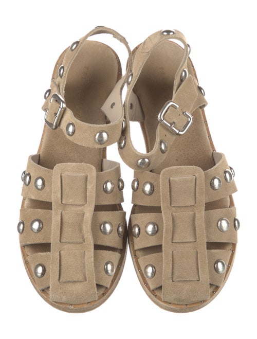 Freda Salvador Suede Studded Accents Gladiator Sandals