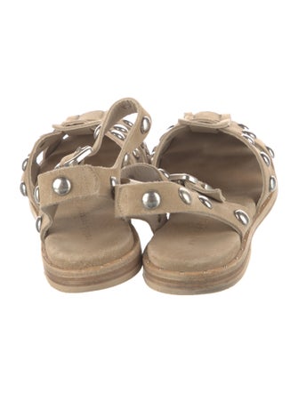 Freda Salvador Suede Studded Accents Gladiator Sandals