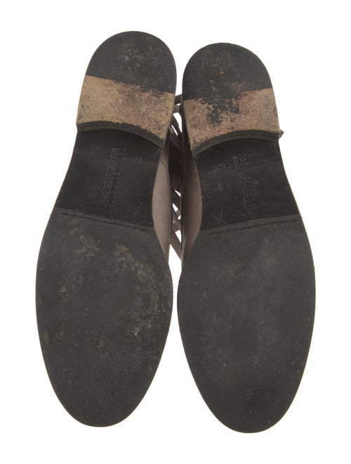 Freda Salvador Leather Striped Lace-Up Boots