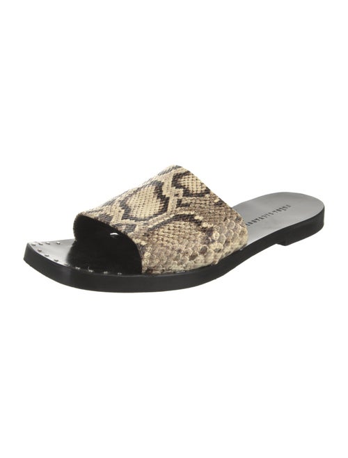 Freda Salvador Snakeskin Animal Print Slides