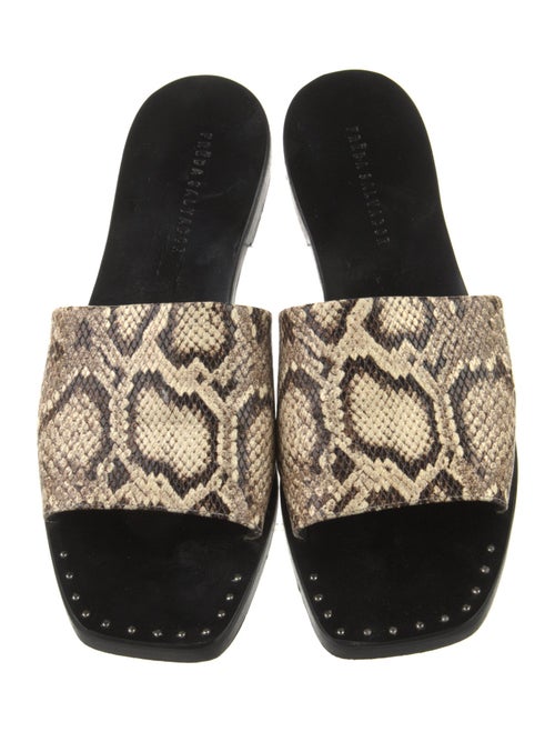 Freda Salvador Snakeskin Animal Print Slides