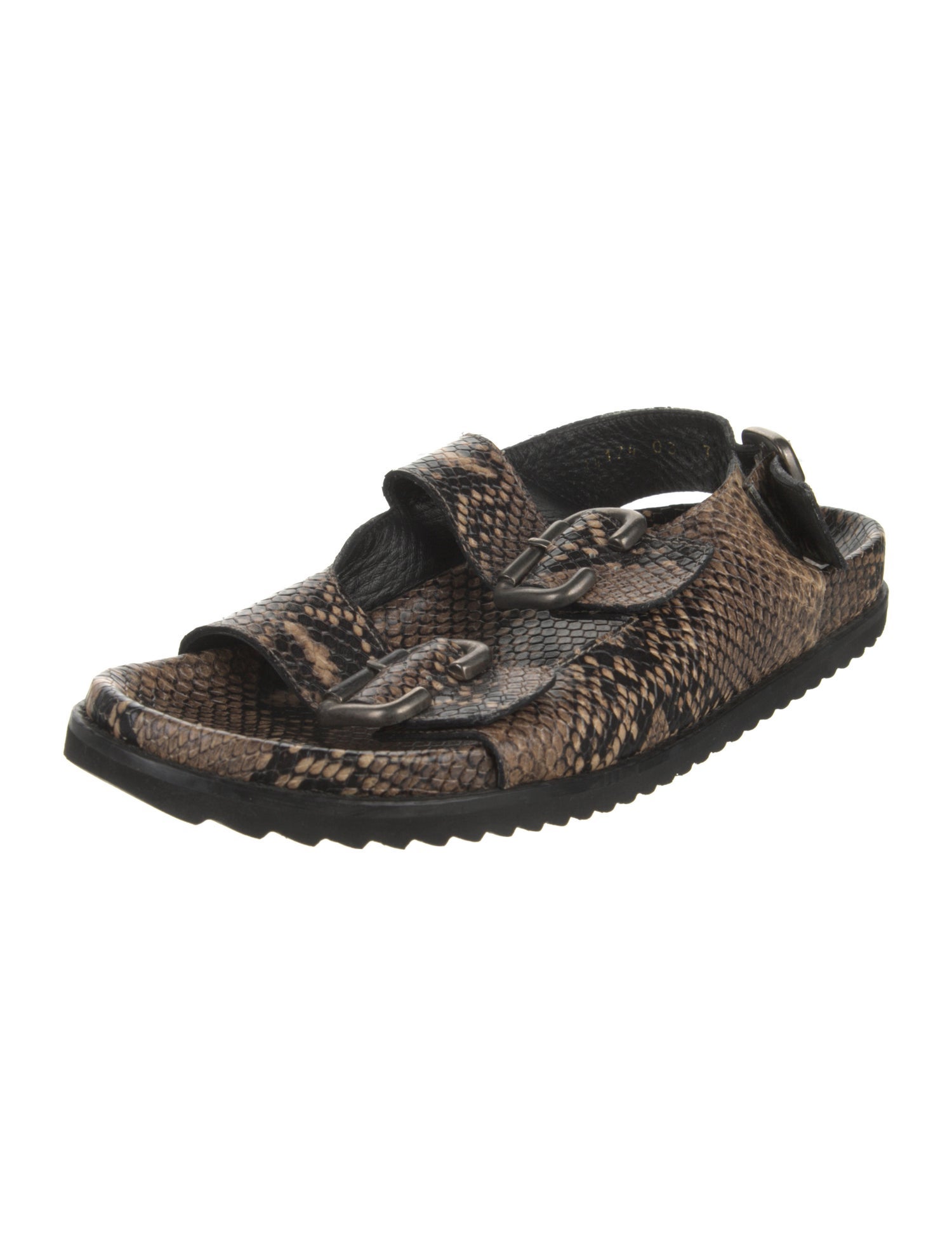Freda Salvador Leather Animal Print Sandals