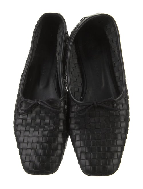 Freda Salvador Leather Bow Accents Ballet Flats