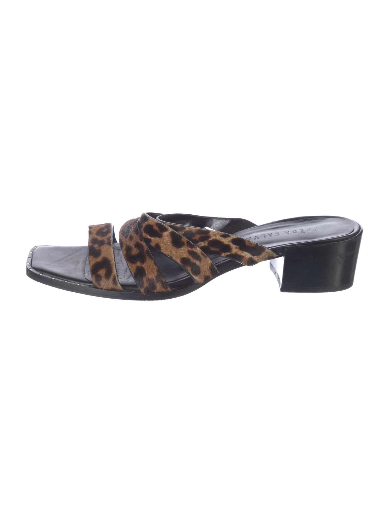 Freda Salvador Ponyhair Animal Print Slides