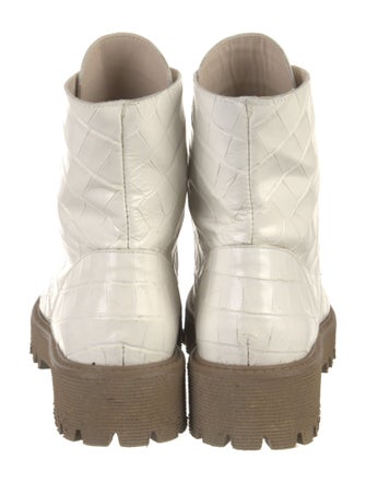 Freda Salvador Crocodile Combat Boots