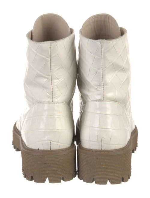Freda Salvador Crocodile Combat Boots